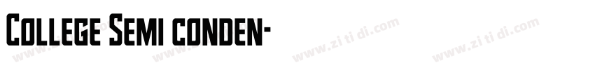 College Semi conden字体转换